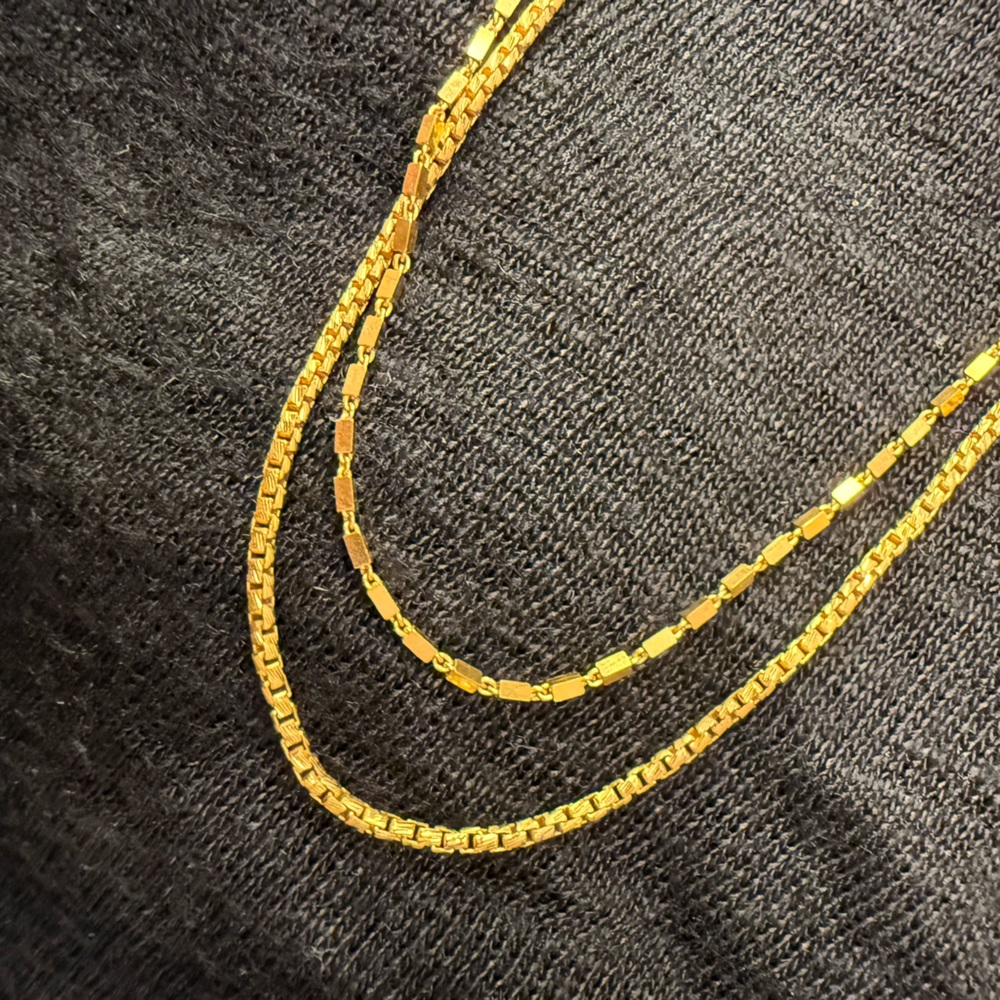 Missoma Box Link Double Chain Necklace